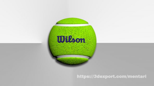 tennis ball wilson 3D Модель .c4d .max .obj .3ds .fbx .stl .blend 
