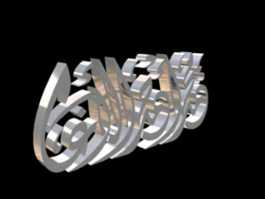 islamic phrase 38 3D Model