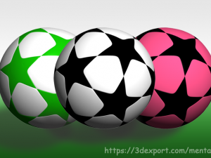 star soccer ball bundling 3D Model