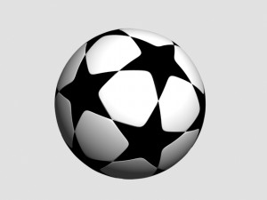 star soccer ball bundling 3D Model