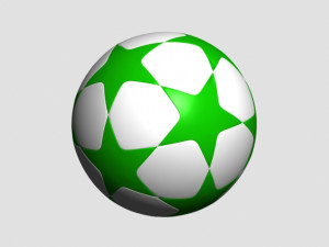 star soccer ball bundling 3D Model