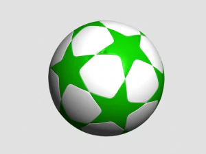 pacote de bola de futebol estrela Modelo 3D