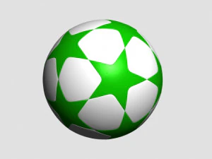 pacote de bola de futebol estrela Modelo 3D
