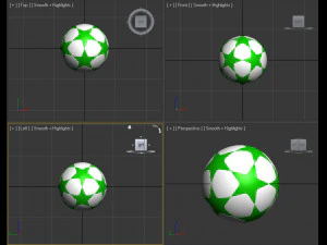 pacote de bola de futebol estrela Modelo 3D
