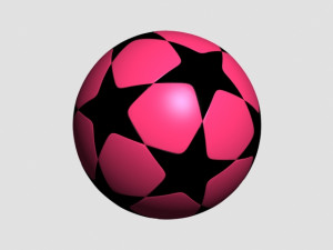 star soccer ball bundling 3D Model