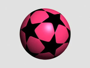 pacote de bola de futebol estrela Modelo 3D