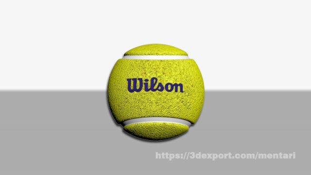 tennis ball wilson Model 3D .c4d .max .obj .3ds .fbx .stl .blend 