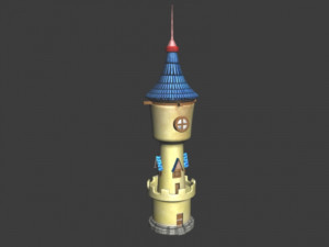 castle tower 3D मॉडल