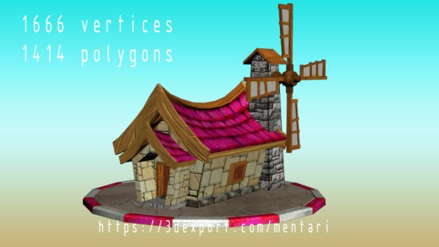 witch house 3D Модель .c4d .max .obj .3ds .fbx .stl .blend 