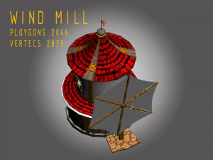 wind mill cartoony 3D Model