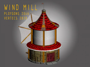 wind mill cartoony 3D Model