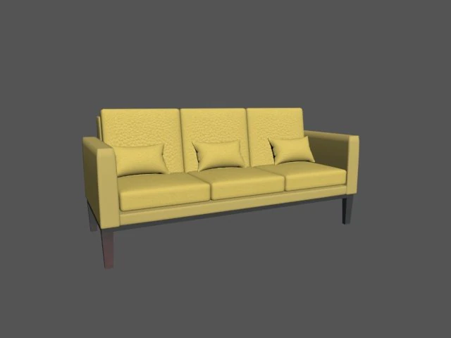 long sofa 3D Model .c4d .max .obj .3ds .fbx .stl .blend 