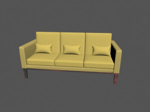 long sofa 3D 모델