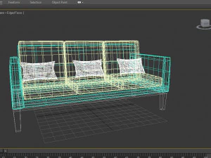long sofa 3D Model