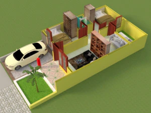 tropical home living 3D Model