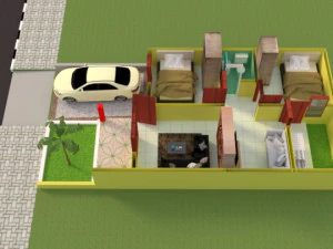 tropical home living 3D Model