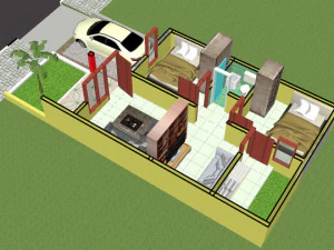 tropical home living 3D Model