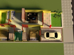 tropical home living 3D Model