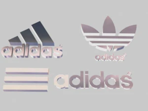 adidas 3 logo pack 3D Model