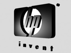 hp hewlett-packart logo Model 3D