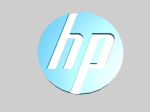 hp hewlett-packart logo Model 3D