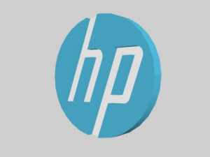 hp hewlett-packart logo Model 3D
