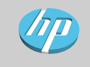 hp hewlett-packart logo Model 3D