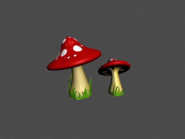 mushroom Modello 3D .c4d .max .obj .3ds .fbx .stl .blend