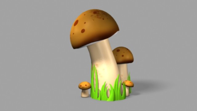 volvariella mushroom 3D Modell .c4d .max .obj .3ds .fbx .stl .blend