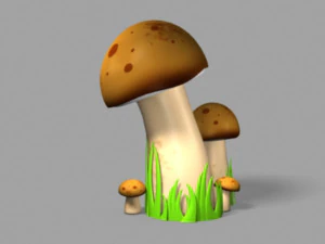 jamur volvariella Model 3D