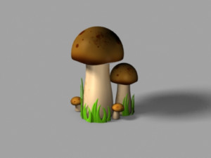 volvariella mushroom 3D Modell