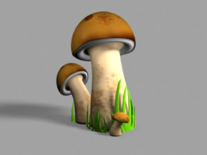 volvariella mushroom 3D Modell