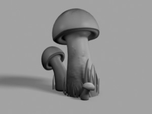 volvariella mushroom 3D Modell