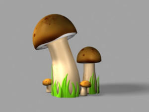 volvariella mushroom 3D Modell