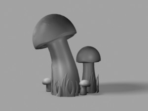 volvariella mushroom 3D Modell