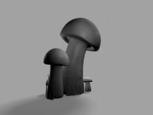 volvariella mushroom 3D Modell
