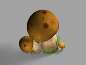 volvariella mushroom 3D Modell