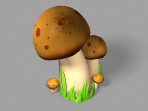volvariella mushroom 3D Modell