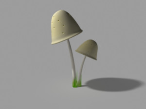 clavaria mushroom 3D-Modell