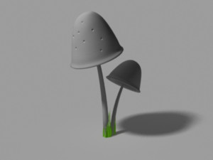 clavaria mushroom 3D-Modell