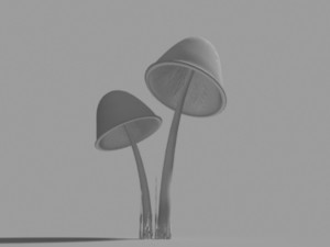 clavaria mushroom 3D-Modell