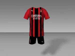 jersey ac milan 2021 - 2022 Model 3D