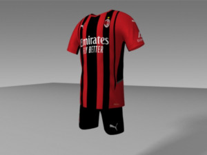 ac milan jersey 2021 - 2022 Modèle 3D