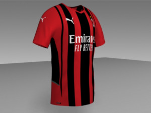ac milan jersey 2021 - 2022 Modèle 3D