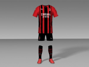 ac milan jersey 2021 - 2022 Modèle 3D