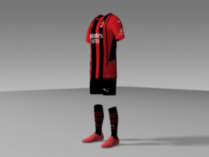 ac milan jersey 2021 - 2022 Modèle 3D