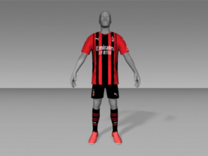 ac milan jersey 2021 - 2022 Modèle 3D