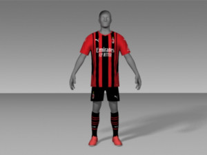ac milan jersey 2021 - 2022 Modèle 3D