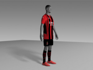 ac milan jersey 2021 - 2022 Modèle 3D