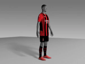 ac milan jersey 2021 - 2022 3D Model